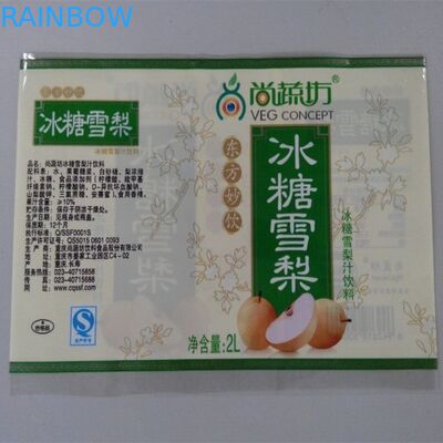 BOPP krimpt etiketten want de flessen/de Economische hitte de Douane van flessenetiketten krimpen