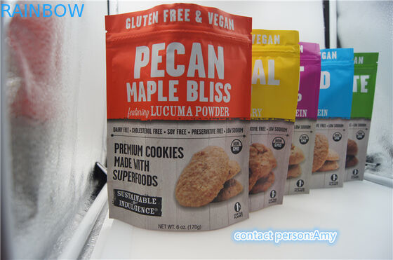 koekje die van de 2017 het nieuwe ontwerpen promotiechocolade bag/10oz-kaaszak met ritssluiting verpakken