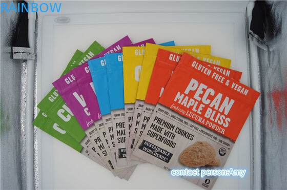 Plastic Snackvoedsel Verpakkingszakken/Sachet voor Koekjes, 10oz-Kaaszak met Ritssluiting