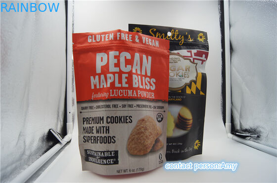 Plastic Snackvoedsel Verpakkingszakken/Sachet voor Koekjes, 10oz-Kaaszak met Ritssluiting