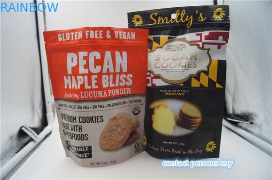 Plastic Snackvoedsel Verpakkingszakken/Sachet voor Koekjes, 10oz-Kaaszak met Ritssluiting