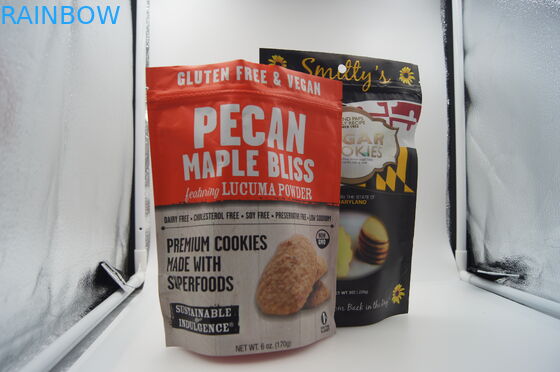 De Snackzak van de Doypackritssluiting de Verpakking voor Koekje, Douane drukte omhoog Tribunezakken