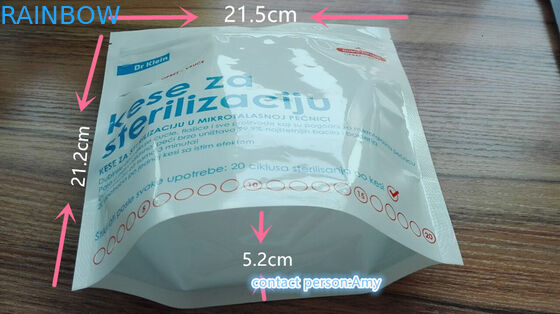 De tribune op van de de Sterilisatorretort van de Microgolfstoom de Zak FDA keurde de sterilisatorzak goed van de ritssluitings plastic microgolf