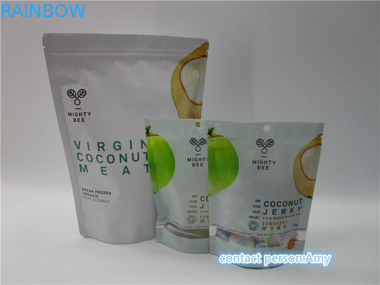 Het HUISDIER + AL + PE de Zak Verpakkende steen van de kokosnoten de schokkerige Snack eindigen/glanzend eindigen