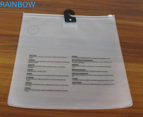 Zijde die de Duidelijke berijpte plastic zak van Eva van het reisgebruik voor kleren met ritssluiting drukken