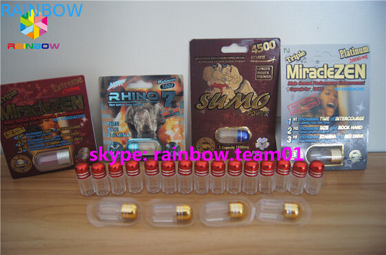 De aangepaste Flessen van de kogel Plastic Pil, plastic geneeskundeflessen met metaal GLB