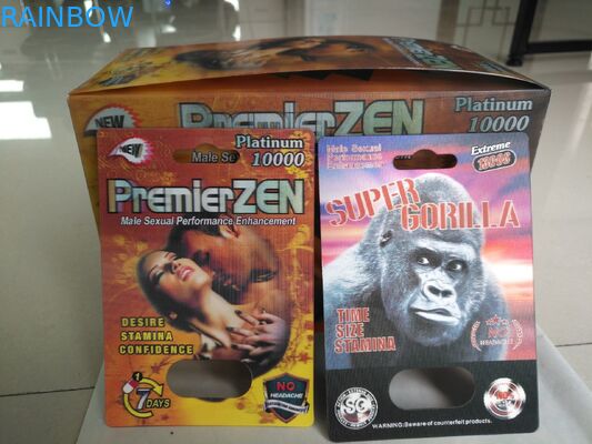 De mannelijke Verhogingspillen ontruimen Blaar Verpakkend Document/pp-Materialen