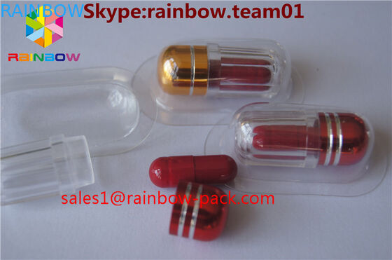 de plastic pillenflessen voor verkoop capsul containers dick gaven de containers hexagonale en achthoekige vorm gestalte van de flessen blauwe capsule