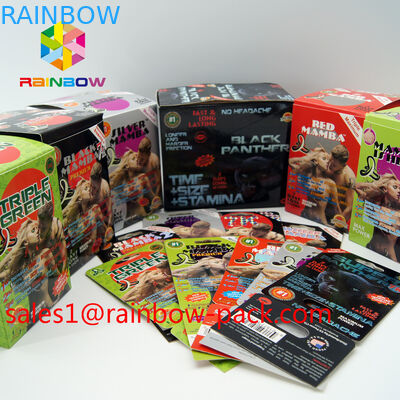 3D Document Kaartpak Hete het Stempelen Blaar Verpakkende Kaart met Duidelijke Folievervoering