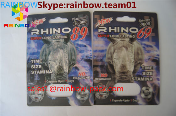 hete het effect van de kaart Zwarte mamba van de verkoop 3D druk 3D verpakkende de kaart 3D kaart /3D die van de geslachtspil de blaardocument van de kaartrinoceros ca drukken