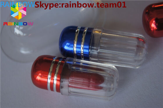 Plastic container capsule sekspil fles met metalen capsule capsule vorm container groothandel pillen flessen pillen capsule