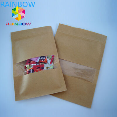 Aangepaste Gedrukte Folie Gevoerde Theezakjes die, Kraftpapier-Tribune op Zakken met Venster verpakken