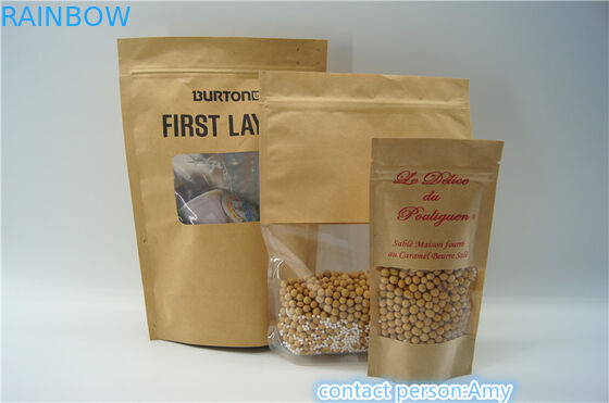 Kraftpapier-Document Resealable Ritssluitingstribune op Zakken/Voedsel Verpakkingszakken