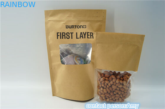 Kraftpapier-Document Resealable Ritssluitingstribune op Zakken/Voedsel Verpakkingszakken