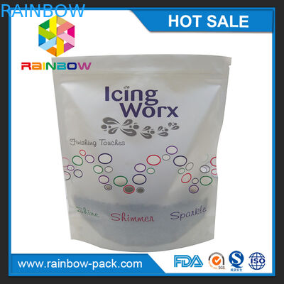 De steen Aangepaste Tribune van de embleemdruk op Ritssluitingszak met bodemhoekplaat