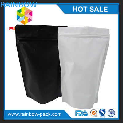 Tribune van de steen houdt de Zwarte Witte Aluminiumfolie op ritssluitingszak voor voedsel Verpakking vers