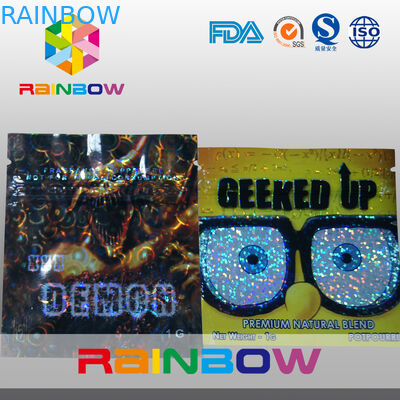 Gelamineerde Materiële Mini de Ritssluitingszakken van de Aap Kruidenwierook met Scheurinkepingen