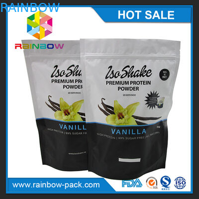 de douane drukte de gevoerde ritssluiting van de voedselrang folie zakken van 1 van de het poederzak van kg de eiwit verpakkende de energiepoeder