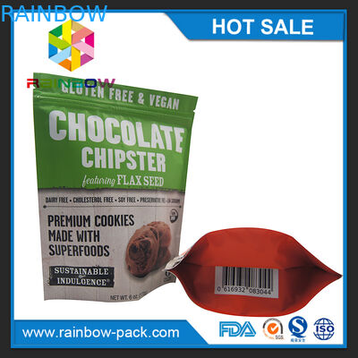 de aluminiumfoliespaander doet de verpakkende tribune van de spaandersaluminiumfolie op ritssluitings250g koekjes die zak verpakken in zakken