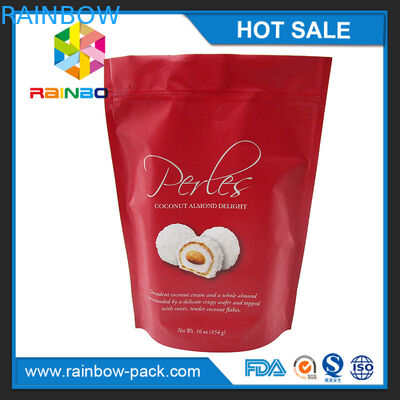 Paste de steen Gedrukte Aluminiumfolietribune verpakkende zak van de embleem omhoog de Groene gedrukte thee met ritssluiting en scheurinkepingen aan