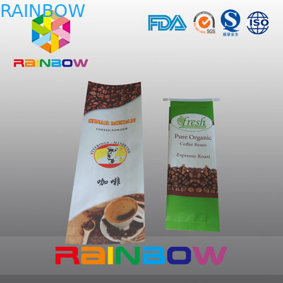 12oz de witte Zij Verpakkende Zak van de Hoekplaatkoffie met Klep/Douanedruk