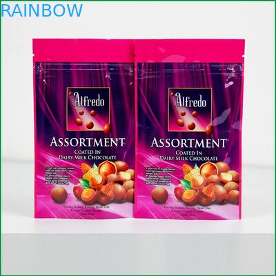 Douanetribune op ritssluitingszak met embleem voor chocolade/chocolade verpakkende zak