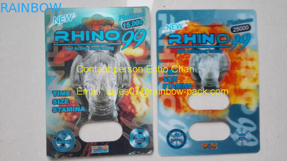 Herbruikbare vochtbestendige plastic pillenflessen voor Rhino 7 Male Enhancement Pills Verpakking