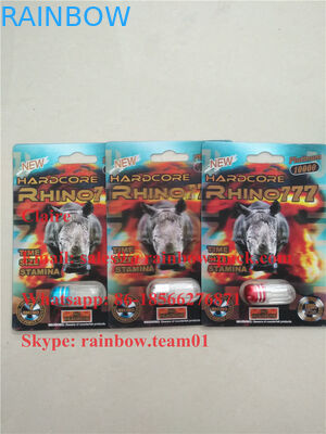 Hoogste-geschatte de pillen 3d verpakking van het Rinocerosgeslacht/Mannelijke de verpakkingskaart van de verhogingspil/3d kaart van de blaarverpakking