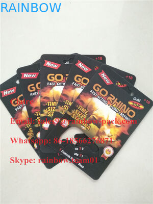 In het groot van de de rinocerospil van de V.S. verpakkende de blaar 3D kaart voor Go de container/de kogel/de fles van de Rinoceroscapsule