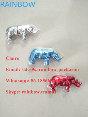 In het groot van de de rinocerospil van de V.S. verpakkende de blaar 3D kaart voor Go de container/de kogel/de fles van de Rinoceroscapsule