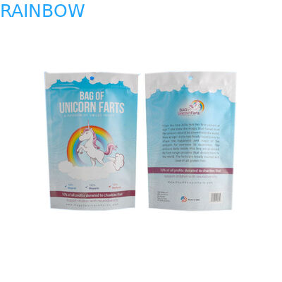 De gelamineerde Plastic Alumimum-Verpakkende Ritssluiting Witte Blauwe Shinny van de Foliezak