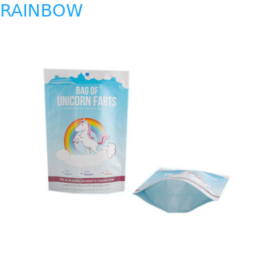 De gelamineerde Plastic Alumimum-Verpakkende Ritssluiting Witte Blauwe Shinny van de Foliezak