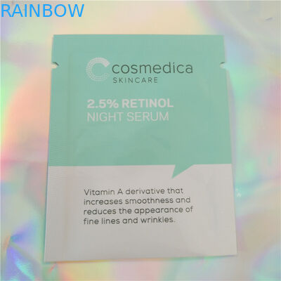 De plastic Schoonheidsmiddelen van het de Steekproefsachet van de Aluminiumfoliezak Verpakkende, Kant die Drie Kosmetisch Steekproefsachet verzegelen