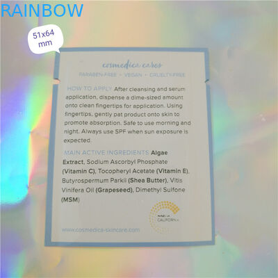 De plastic Schoonheidsmiddelen van het de Steekproefsachet van de Aluminiumfoliezak Verpakkende, Kant die Drie Kosmetisch Steekproefsachet verzegelen