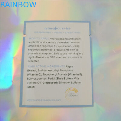 De plastic Schoonheidsmiddelen van het de Steekproefsachet van de Aluminiumfoliezak Verpakkende, Kant die Drie Kosmetisch Steekproefsachet verzegelen