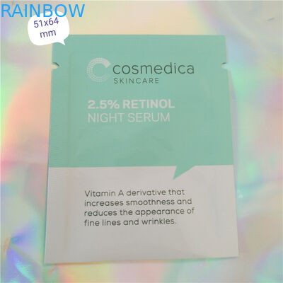 De plastic Schoonheidsmiddelen van het de Steekproefsachet van de Aluminiumfoliezak Verpakkende, Kant die Drie Kosmetisch Steekproefsachet verzegelen