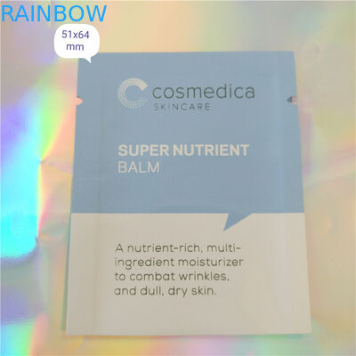 De plastic Schoonheidsmiddelen van het de Steekproefsachet van de Aluminiumfoliezak Verpakkende, Kant die Drie Kosmetisch Steekproefsachet verzegelen