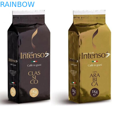 De zijhoekplaat Resealable Plastic Koffie doet de Boon Verpakkende Zakken van de Aluminiumfoliekoffie met Klep 1kg in zakken