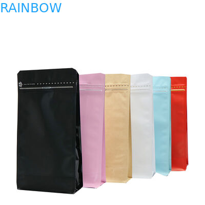 resealable gelamineerde van het de bodemvoedsel van het aluminiumfolieblok vlakke Plastic verpakkende de koffiezak 500g 1kg met klep