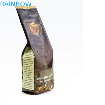 Van de de bodemritssluiting van het douane250g 500g 1kg de vierkante blok vlakke van de de koffieboon verpakkende zak