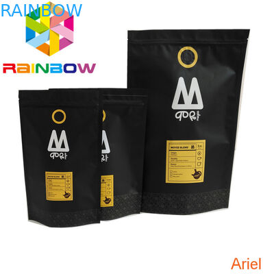 Plastic van de de Snackzak van de ritssluitingssteen zwarte van de de tribune omhoog resealable koffie Verpakkende de ritssluitingszak