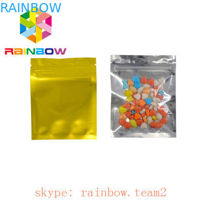 Vlakke partij drie verzegelde holografische mylar Foliezak Verpakking met duidelijke voorzijde voor vertoning