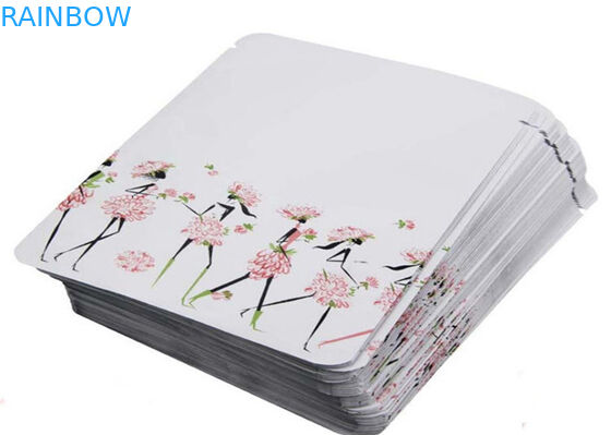 De douane drukte Drie de Kant Verzegelde Witte Plastic Verpakkende Zak van de Kleurensteekproef voor Gezichtsmasker