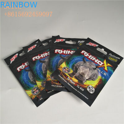 Hang Gaten Plastic Zakken die de Zakken van de Ritssluitingspil de verpakken Plastic Zak van de Ritssluitingsfolie met Embleemdruk