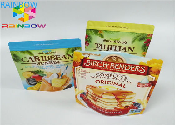 De Zakverpakking van het weiproteïnepoeder/het Zuivere Poeder die van de Aluminiumfolieweiproteïne Pags/Tribune op Ritssluitingszakken verpakken