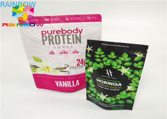 De Zakverpakking van het weiproteïnepoeder/het Zuivere Poeder die van de Aluminiumfolieweiproteïne Pags/Tribune op Ritssluitingszakken verpakken