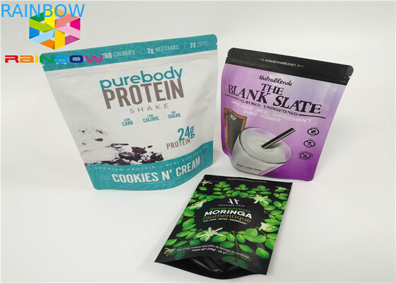 De Zakverpakking van het weiproteïnepoeder/het Zuivere Poeder die van de Aluminiumfolieweiproteïne Pags/Tribune op Ritssluitingszakken verpakken