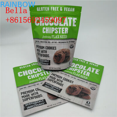 De Aluminiumfolie van de aanpassingskleur doet Ritssluitings Hoogste Handvat voor Koekje Verpakking in zakken