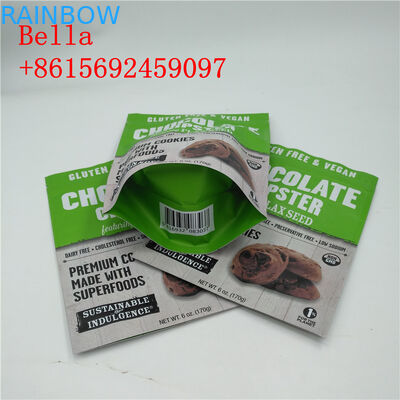 De Aluminiumfolie van de aanpassingskleur doet Ritssluitings Hoogste Handvat voor Koekje Verpakking in zakken