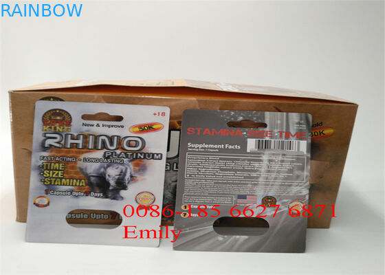 Geschikte de Blaarpak van Rinocerospillen Verpakking met het In reliëf maken Oppervlakteeffect